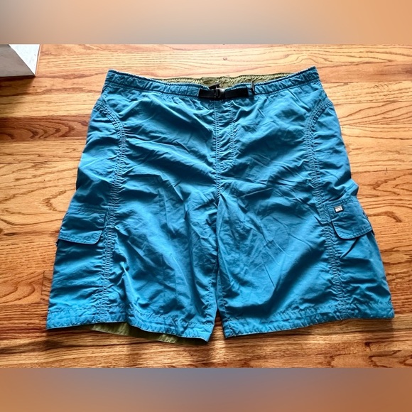 Rei Men's Cargo Swim Trunks Shorts Belted Lined Teal Large - Picture 1 of 6